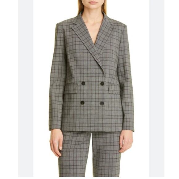 Theory Jackets & Blazers - Theory Women's Business Suit Double Breasted Plaid Blazer and Pants Size 12